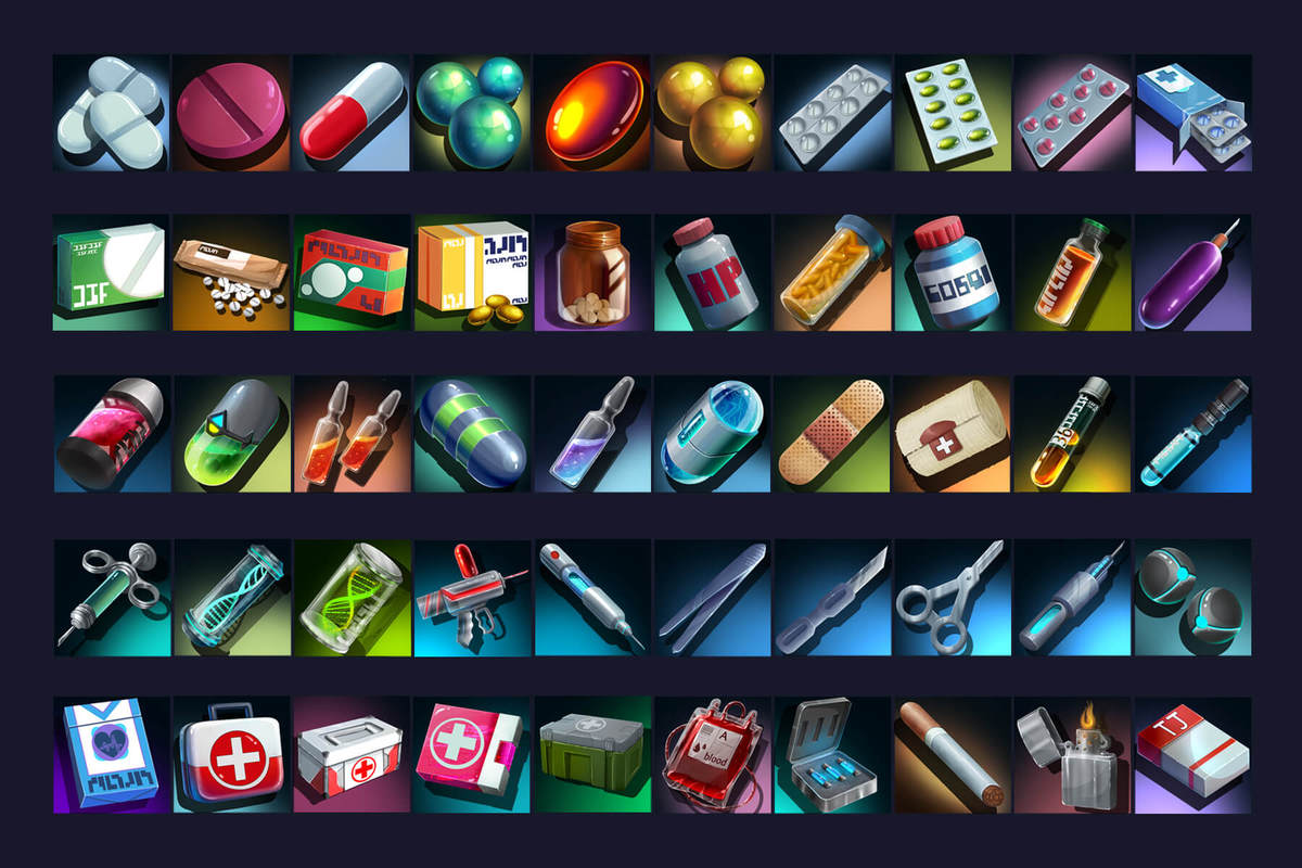 2700 Cyberpunk RPG Icons Pack