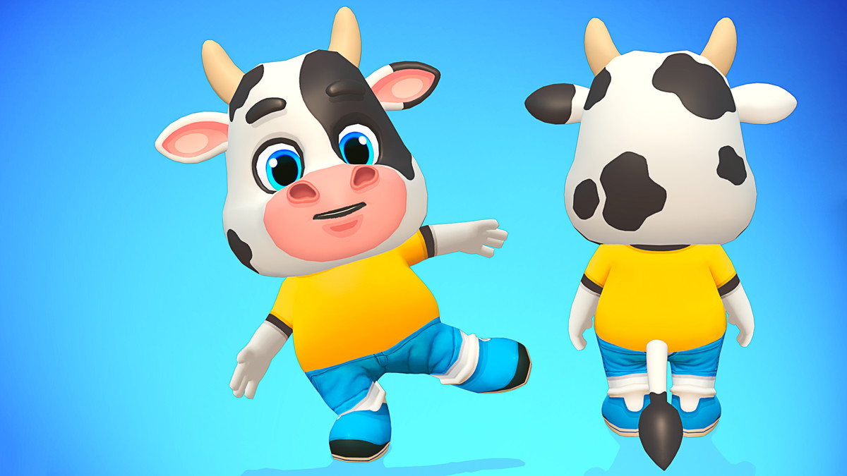 Cow Bull Oxen Animated