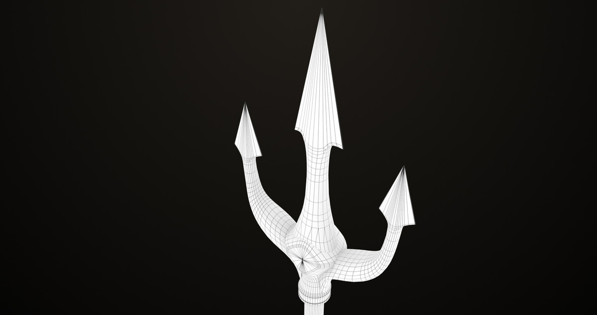 Medieval Trident 03 Gold URP HDRP Textures