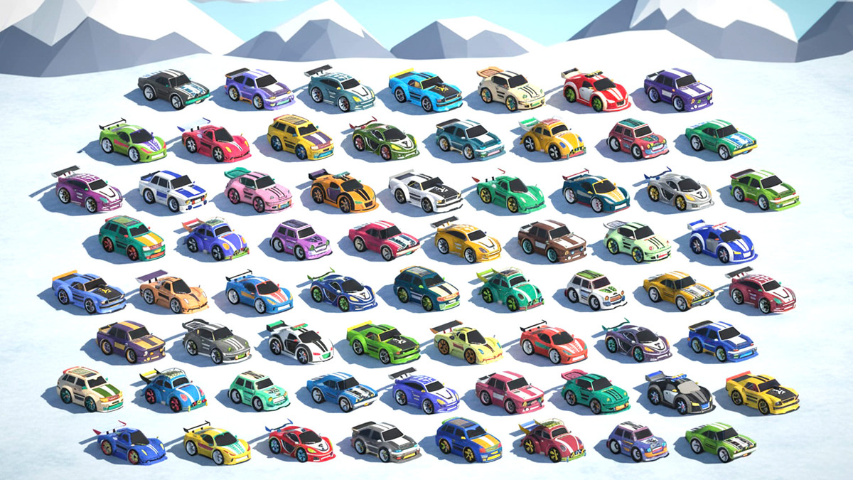 Tiny Sports Car Pack - 66 Low Poly Cute Toon Style Mini Racing Cars Chibi Style