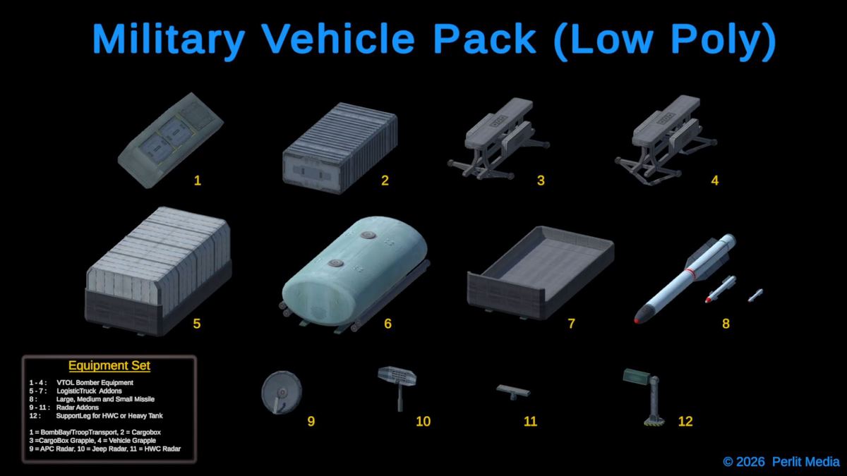 3D Military Vehicle Pack (LowPoly)