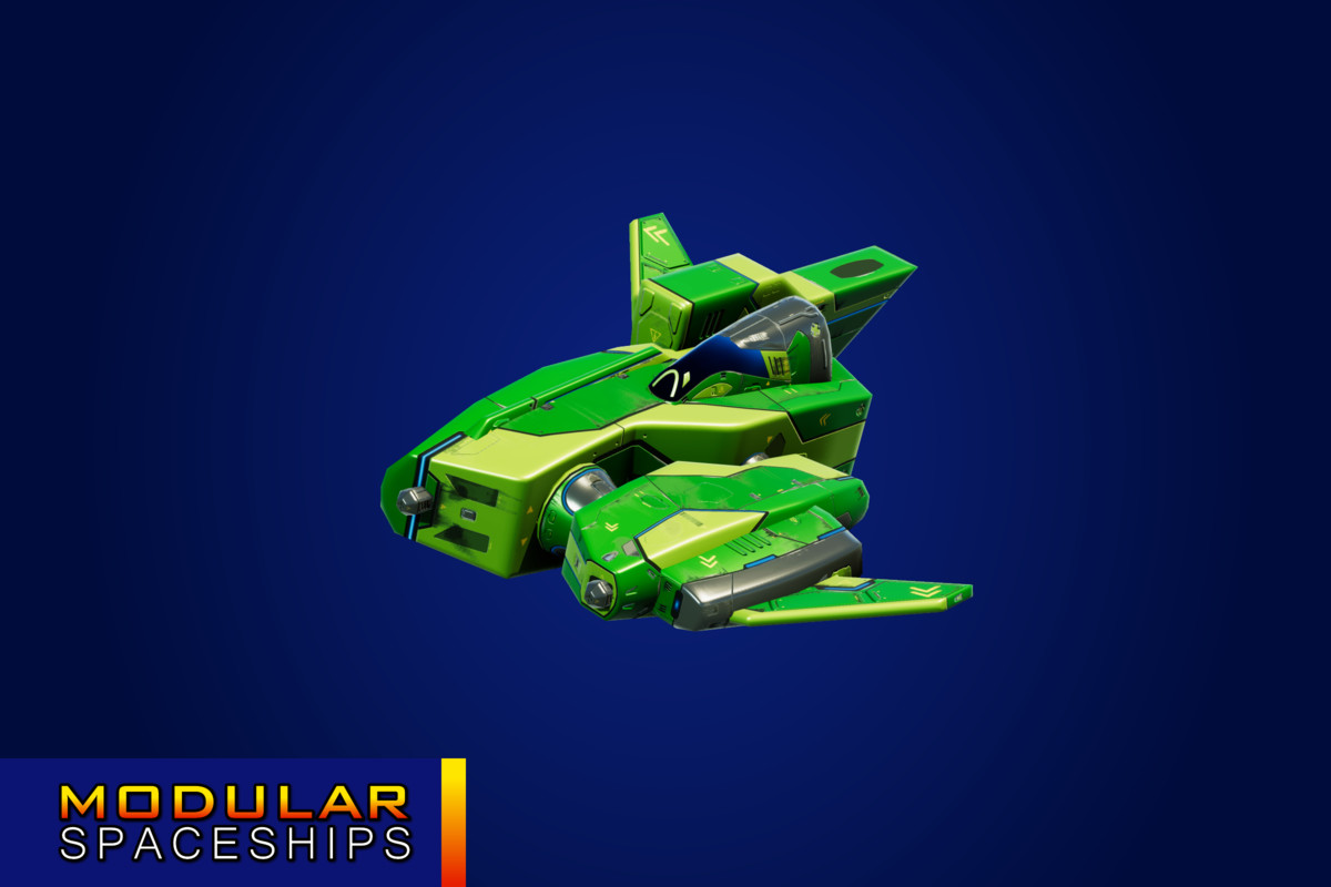 Sci-Fi Modular Spaceship Meteor Mantis