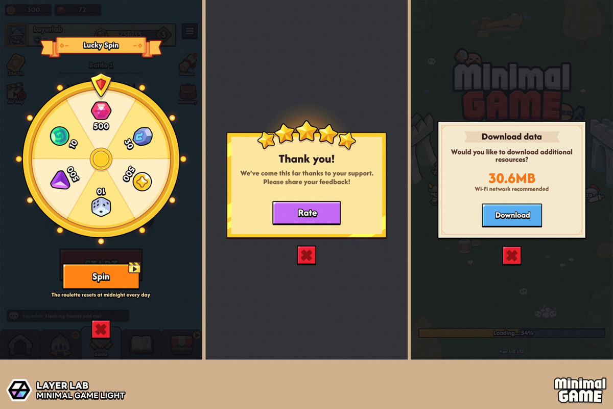 GUI Pro - Minimal Game Light(+PSD)