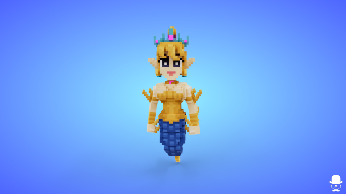 Voxel Mermaid Characters Pack