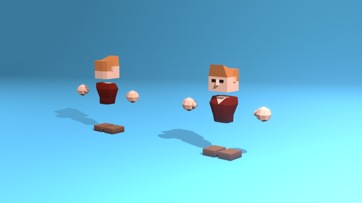 Low Poly Cubic Character - By Shokubutsu