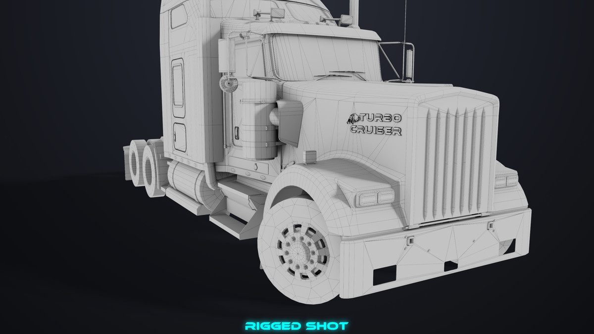 Truck Chassis 02 Generic Black URP HDRP Textures