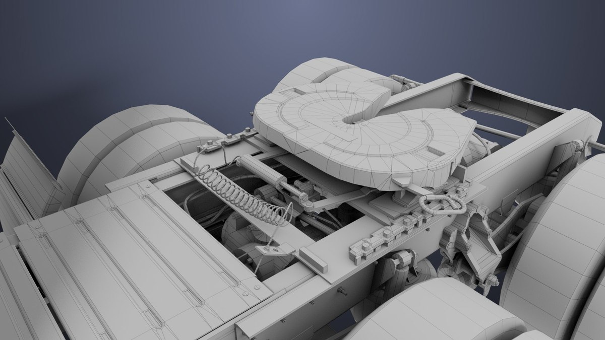 Heavy Truck Blue Chassis 05 URP HDRP Textures