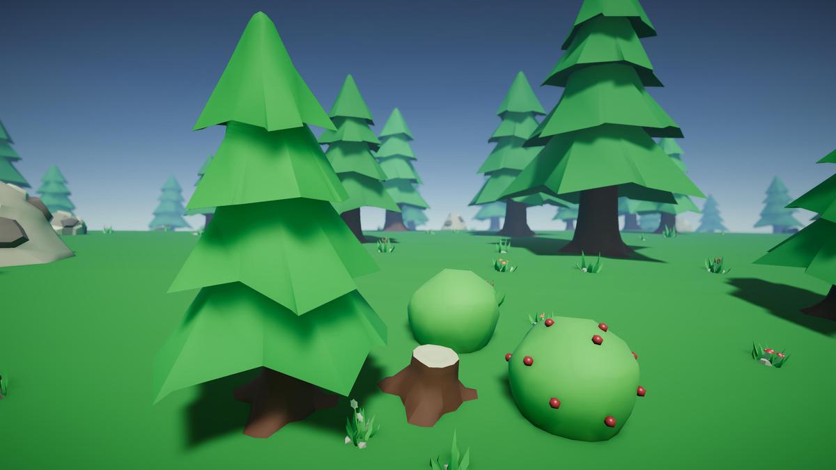 Stylized Harvestable Nature: Forest Assets & Prefab Painter