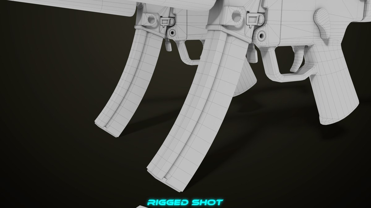 Two Machine Gun 15 Sandal Single Mat URP HDRP Textures