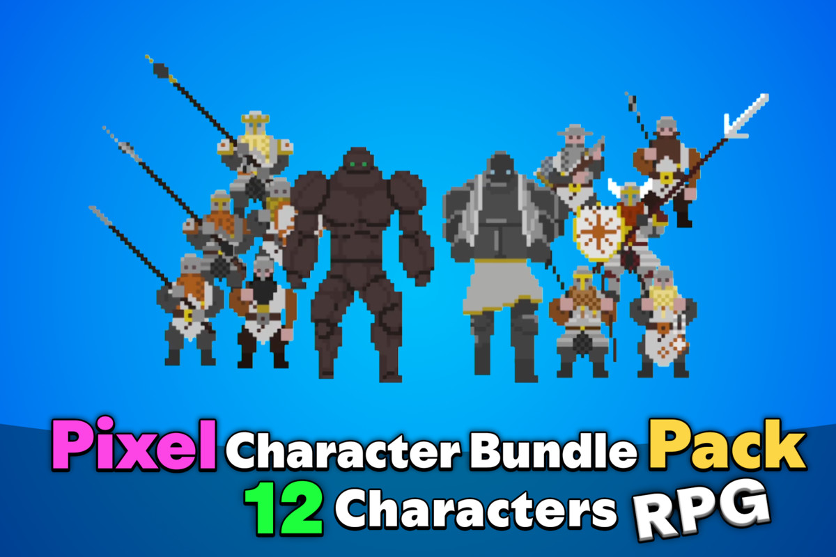 Pixel 2D RPG Character Mega Pack (Faction Sun Dwarves)
