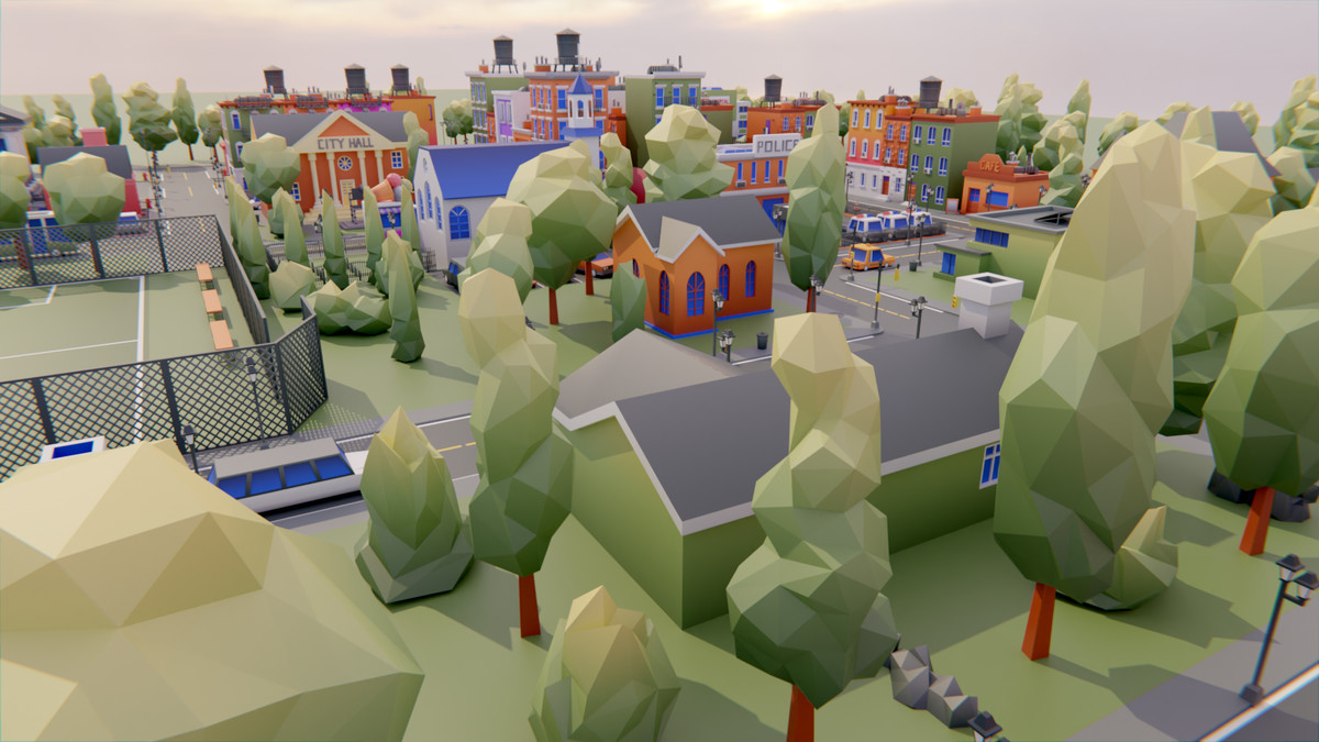 Low Poly Town by IGS