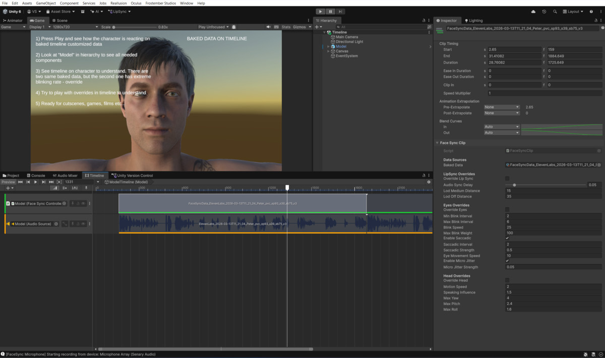 FaceSync - Audio Lip Sync & Facial Animation