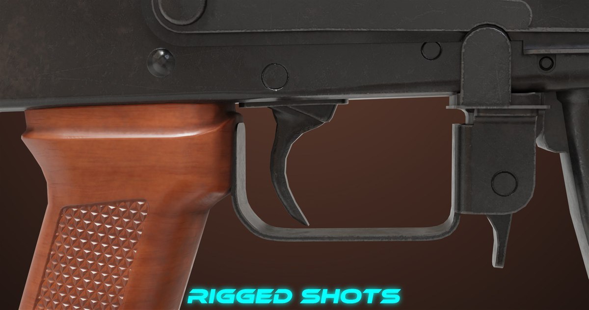 Light Machine Gun 10 Wood URP HDRP Textures