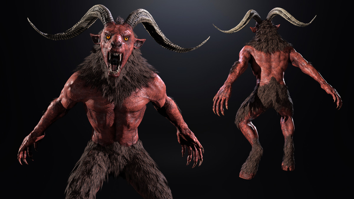 Chort, Goatman, Baphomet, Demon - Mythical Creatures (Bonus: Zombie Skin)