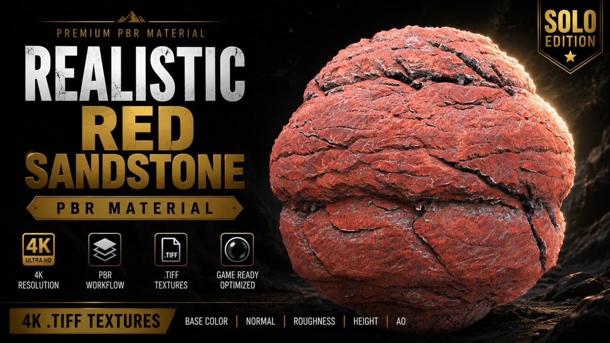 Realistic Sandstone Collection – 4K PBR Materials