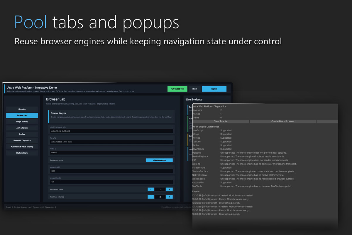Astra Web Platform - WebView, JS Bridge & OAuth Toolkit