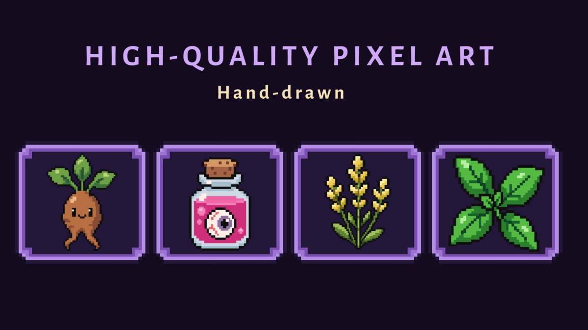 Witch Shop – Pixel Art Item Icons