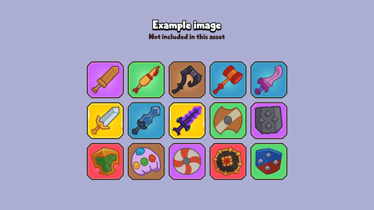 2D Icons - Casual Weapon & Armor Pack