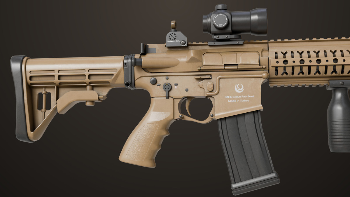 Machine Gun 17 Sandal URP HDRP Textures