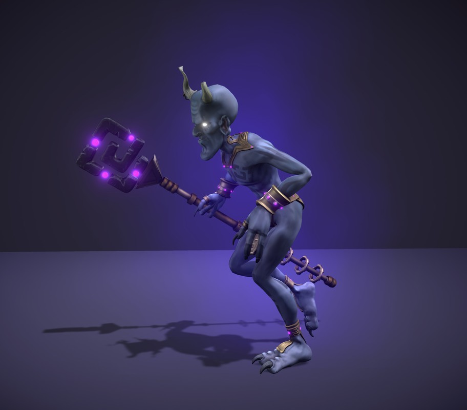 Alien Warrior Guard with Staff