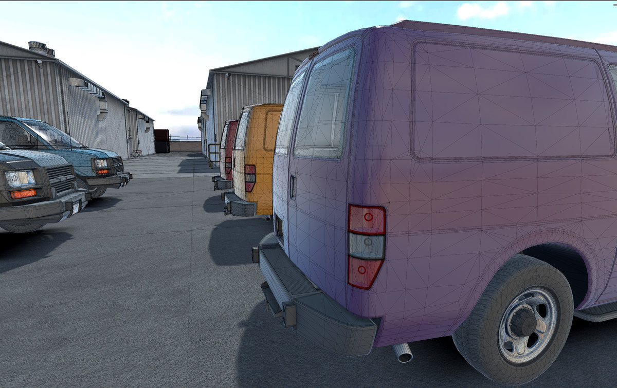 Industrial american van