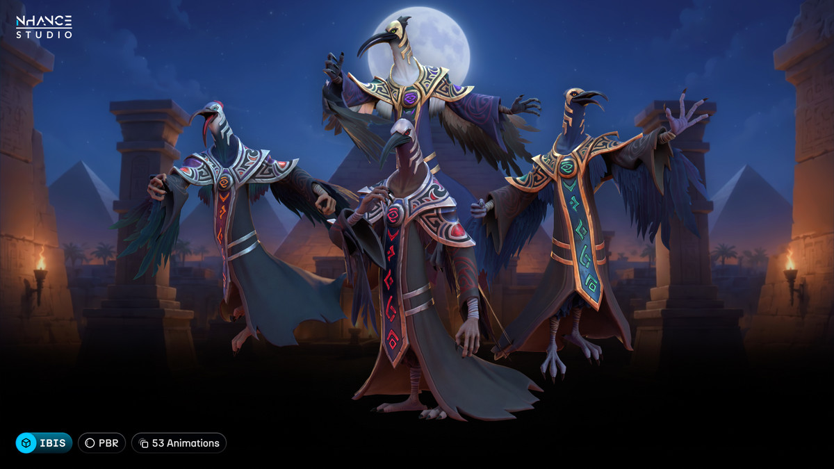 Stylized Egyptian Ibis Mage