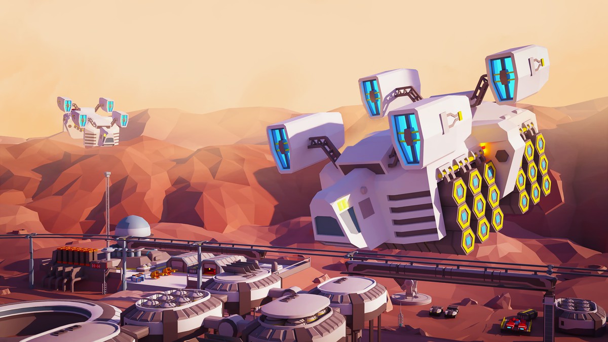 Mars Spaceport - Low Poly 3D Models Pack