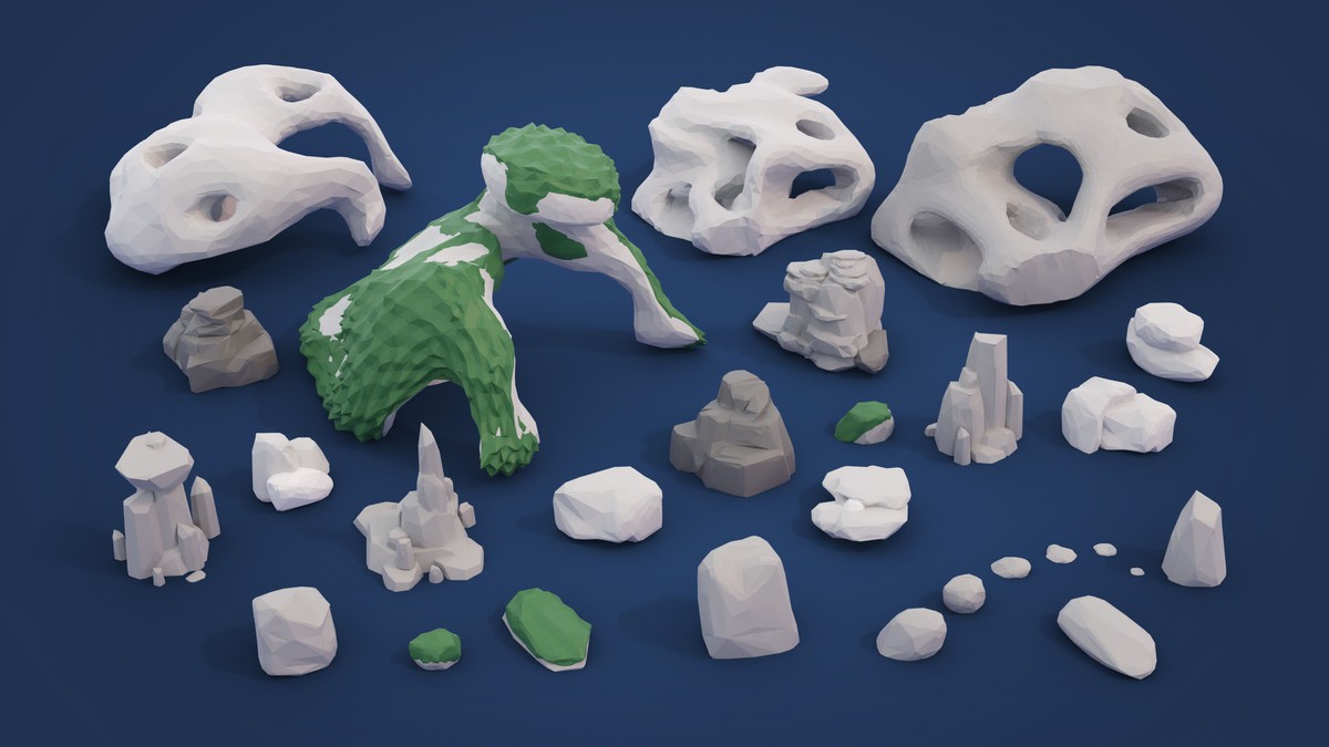 Underwater World - Low Poly 3D Models Pack