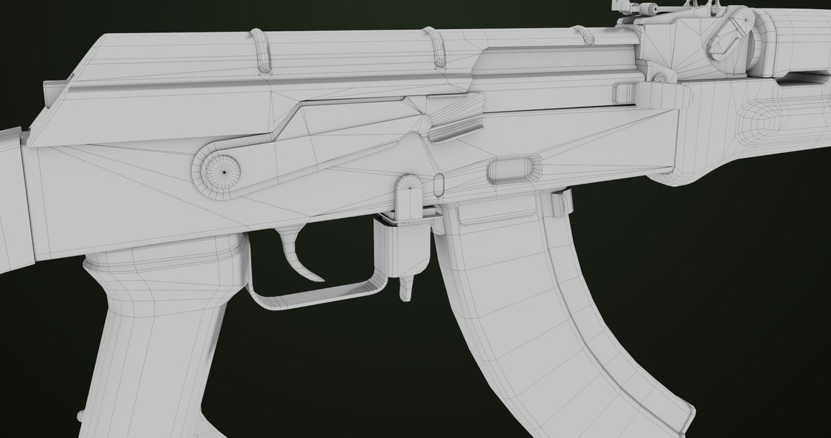 Light Machine Gun 10 Wood URP HDRP Texture