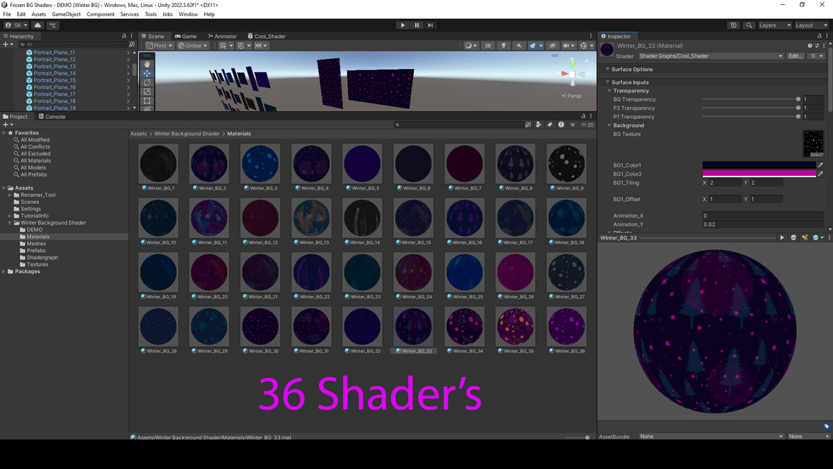 Winter Background's & Shaders