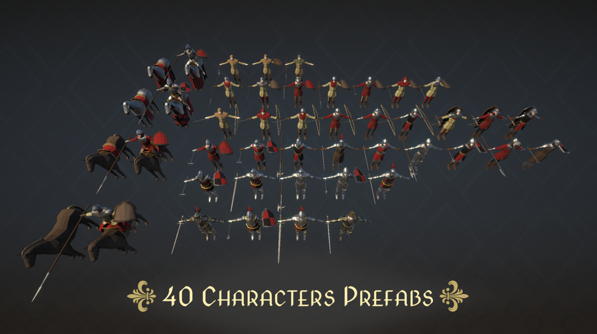 Stylized Medieval Army Pack – Low Poly Characters & Units