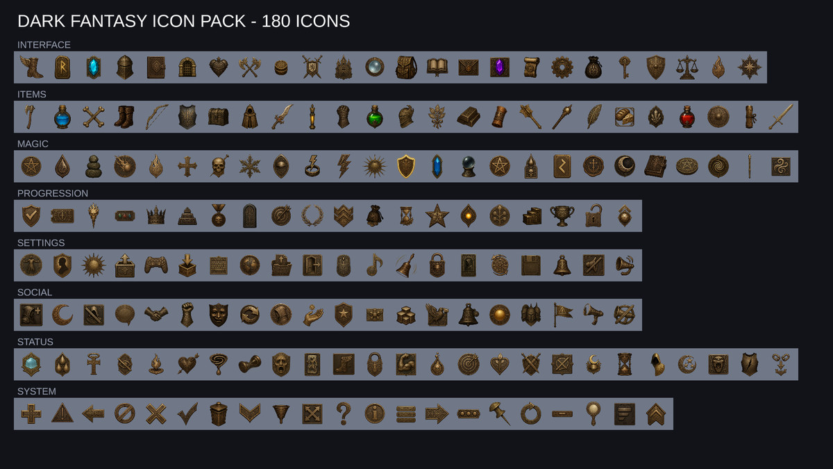 Dark Fantasy Raven icons