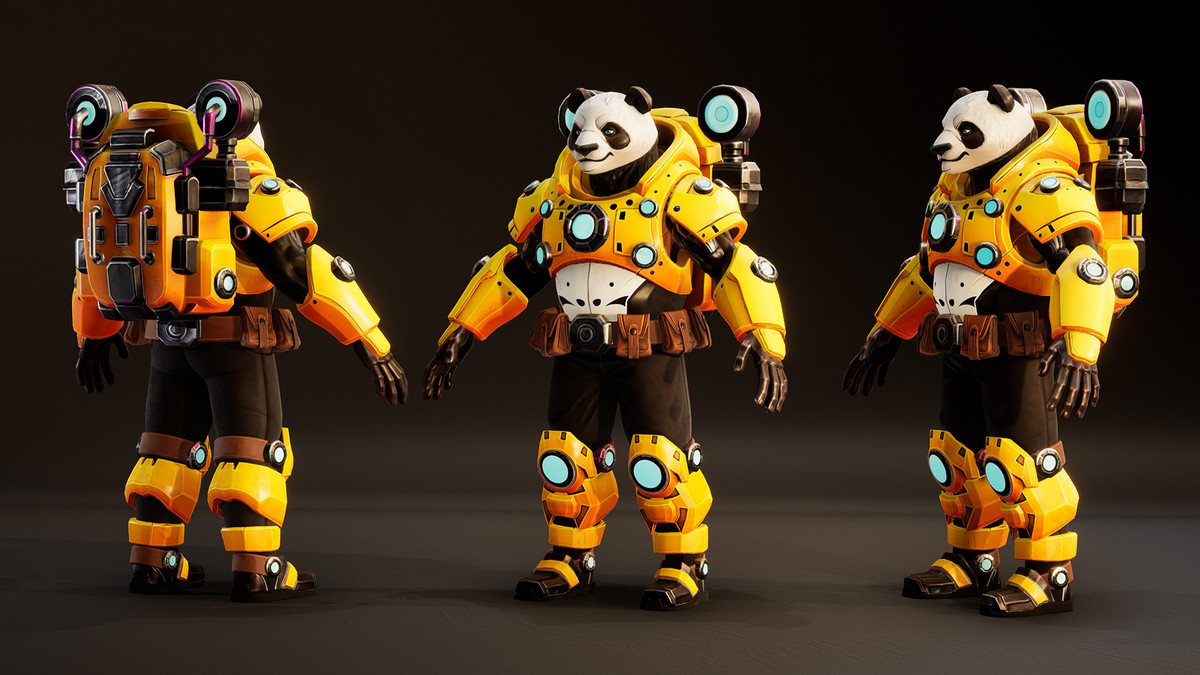 Mecha Panda – Stylized Sci-Fi Panda Character
