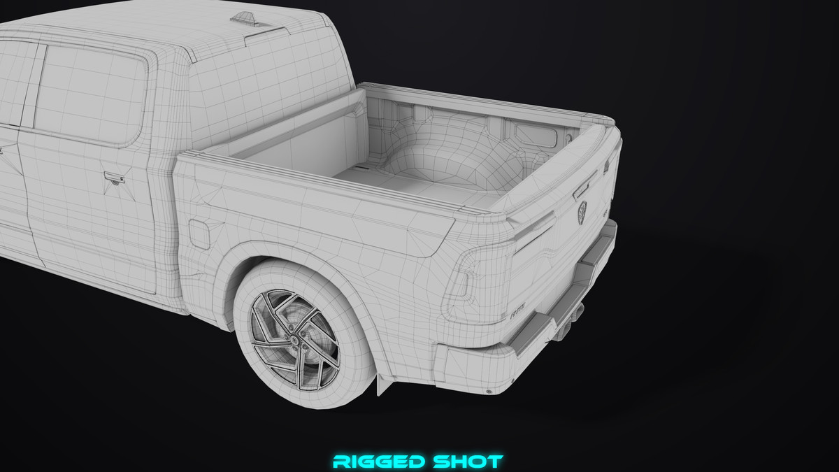 Pickup Truck 03 Grey and White URP HDRP Textures