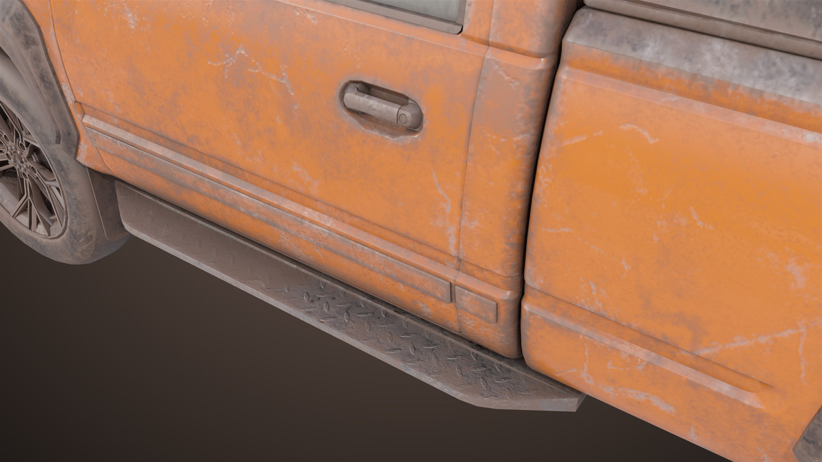 Pickup Truck01 Old Rusty HDRP URP Textures