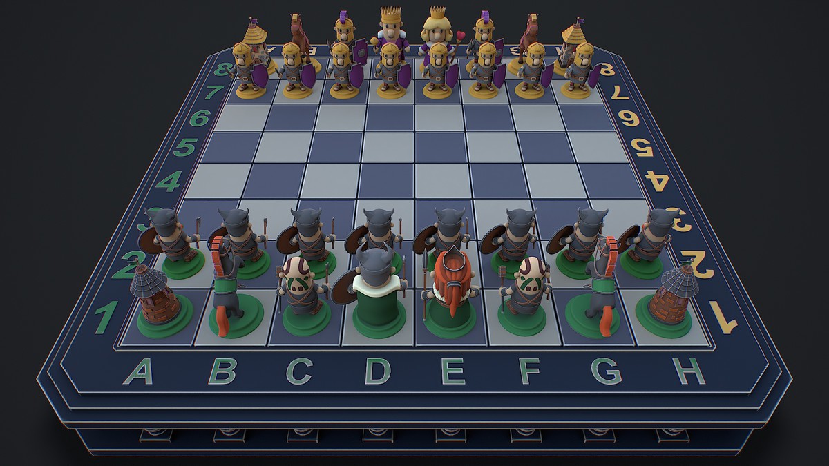Chess game ready 3d model