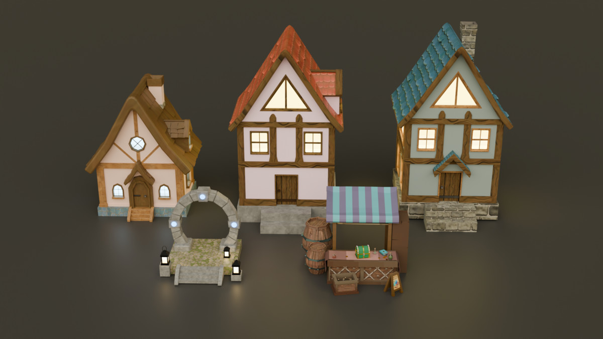 Stylized Fantasy Village Pack