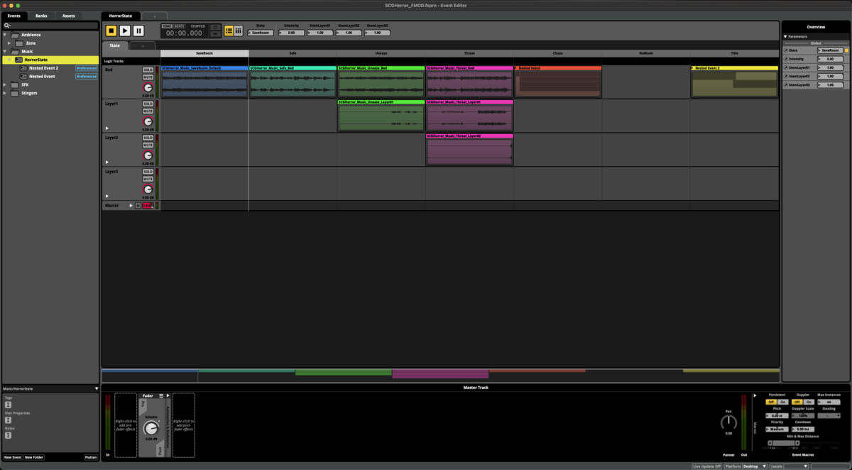 Survival Horror Audio Director Toolkit (FMOD for Unity)