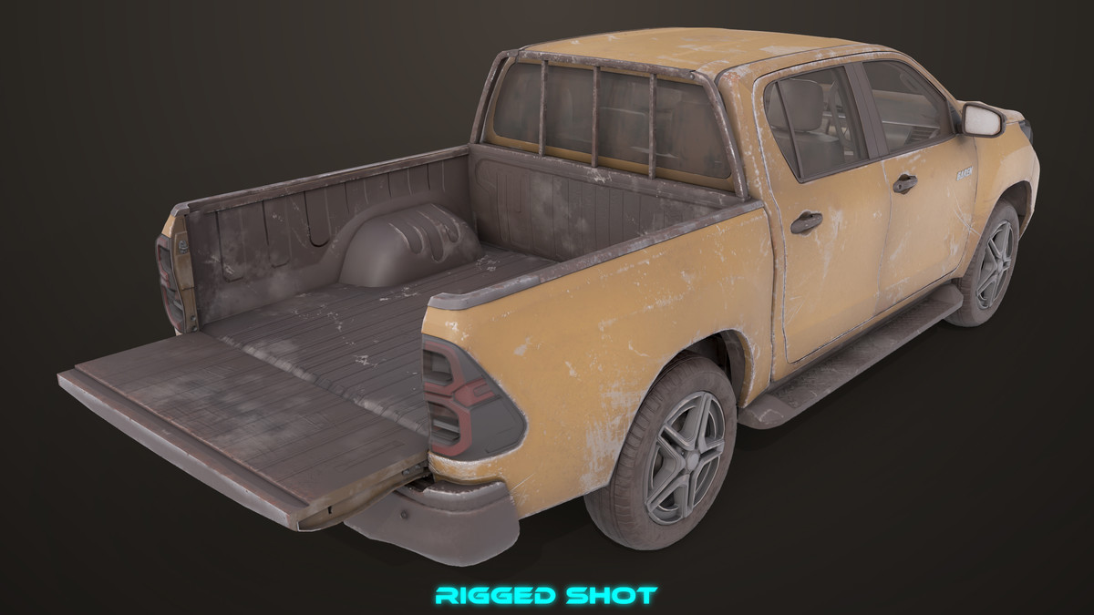 Pickup Truck 04 Brown Dusty URP HDRP Textures