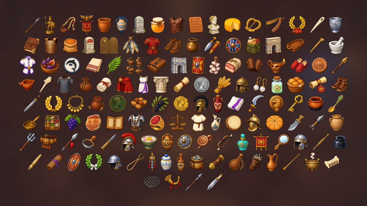 Ancient Rome Roman Empire Daily Life Military Culture Icons Pack