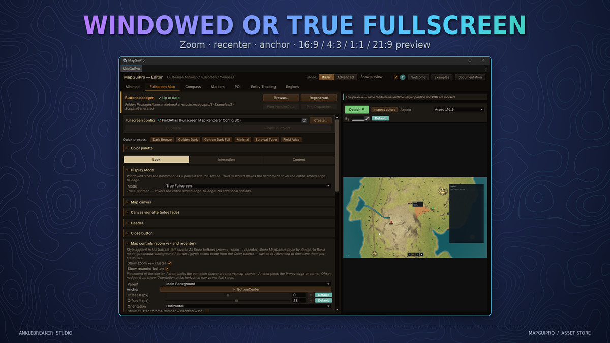Map GUI Pro - Minimap, Map & Compass