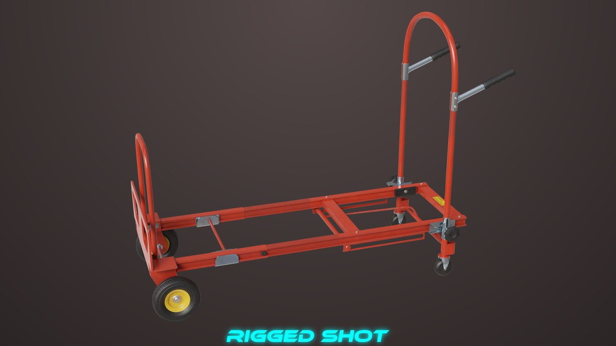 Convertible Hand Red Trucks URP HDRP Textures