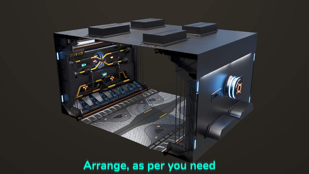 Sci Fi Corridor 01 URP HDRP Textures