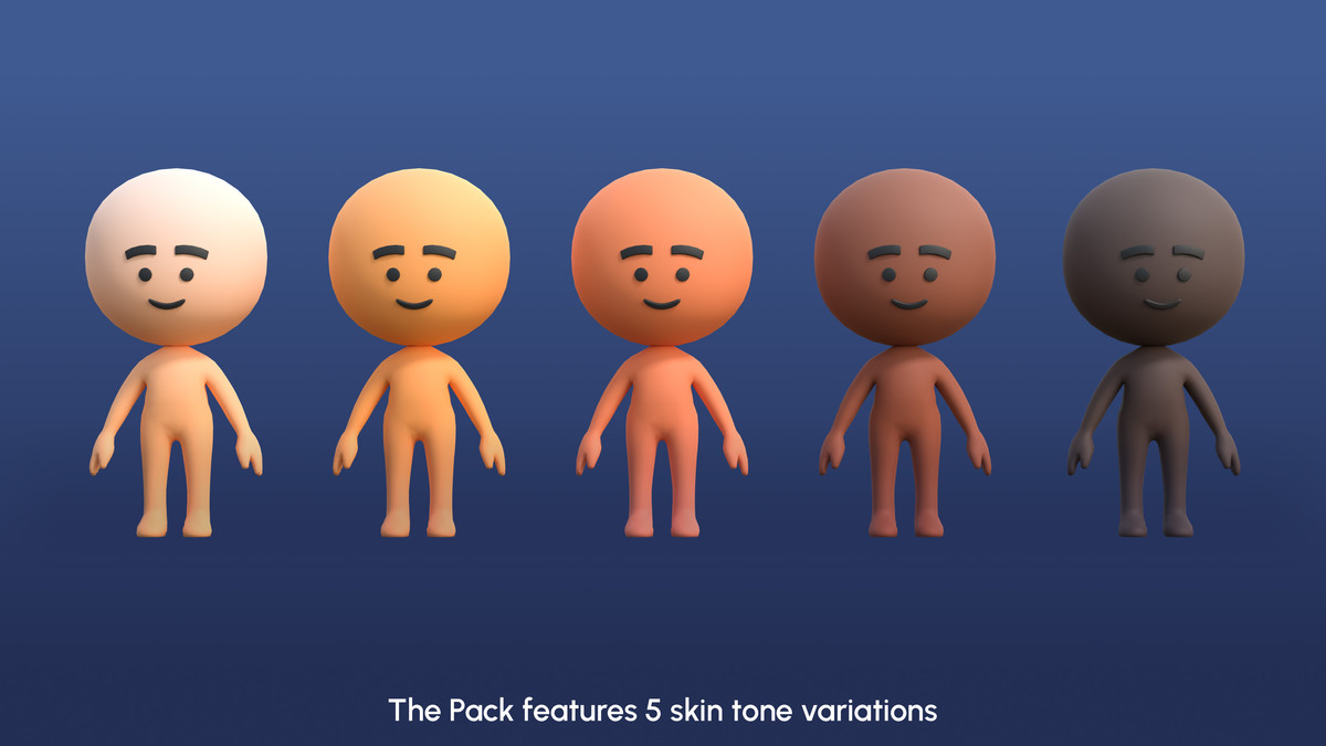 Cute Characters Mini - Low Poly Animated Pack