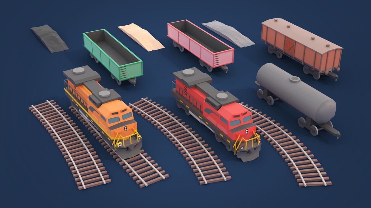 Mining Industry - Low Poly 3D Models Pack