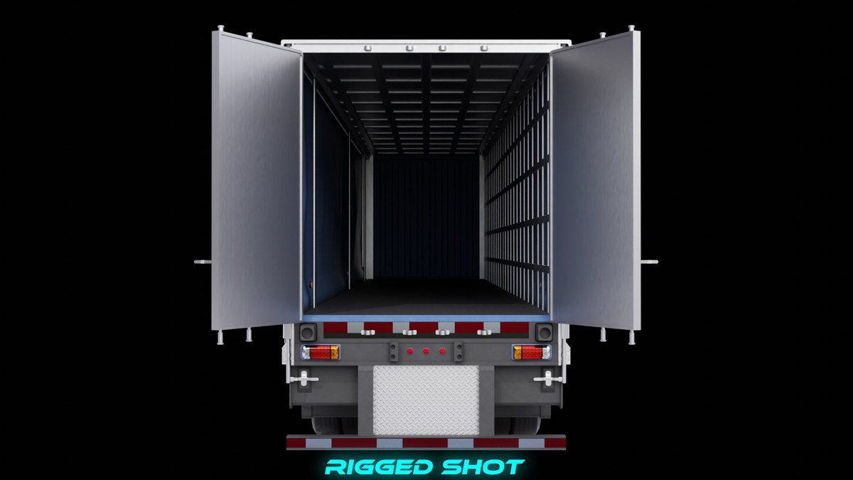 Curtainsider Semi Trailer URP HDRP Textures
