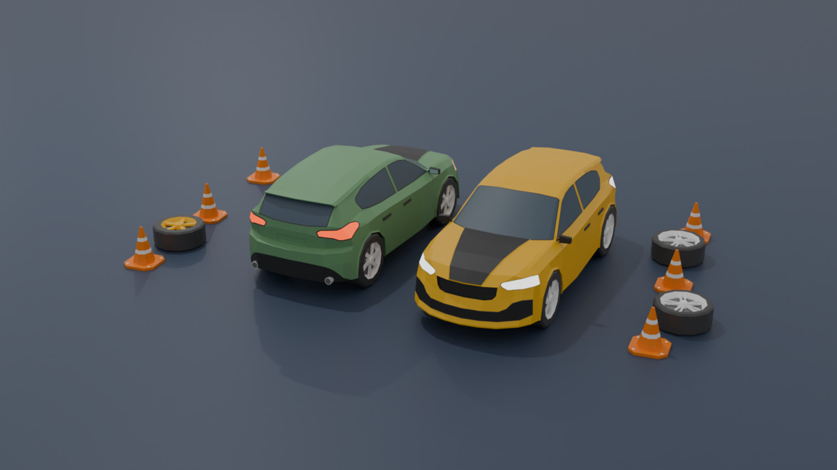 Mobile Optimize-Low Poly Vehicles