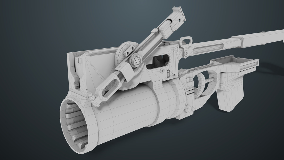 Grenade Launcher 03 Standalone Black URP HDRP Textures