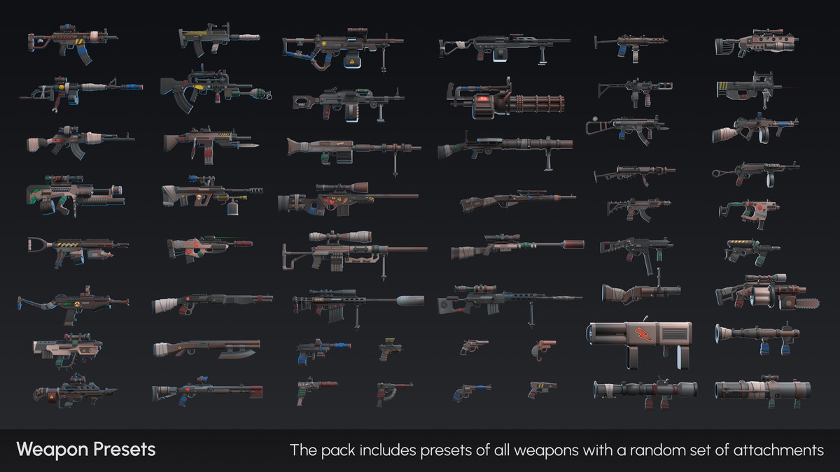Apocalypse Weapons - Low Poly 3D Models Pack