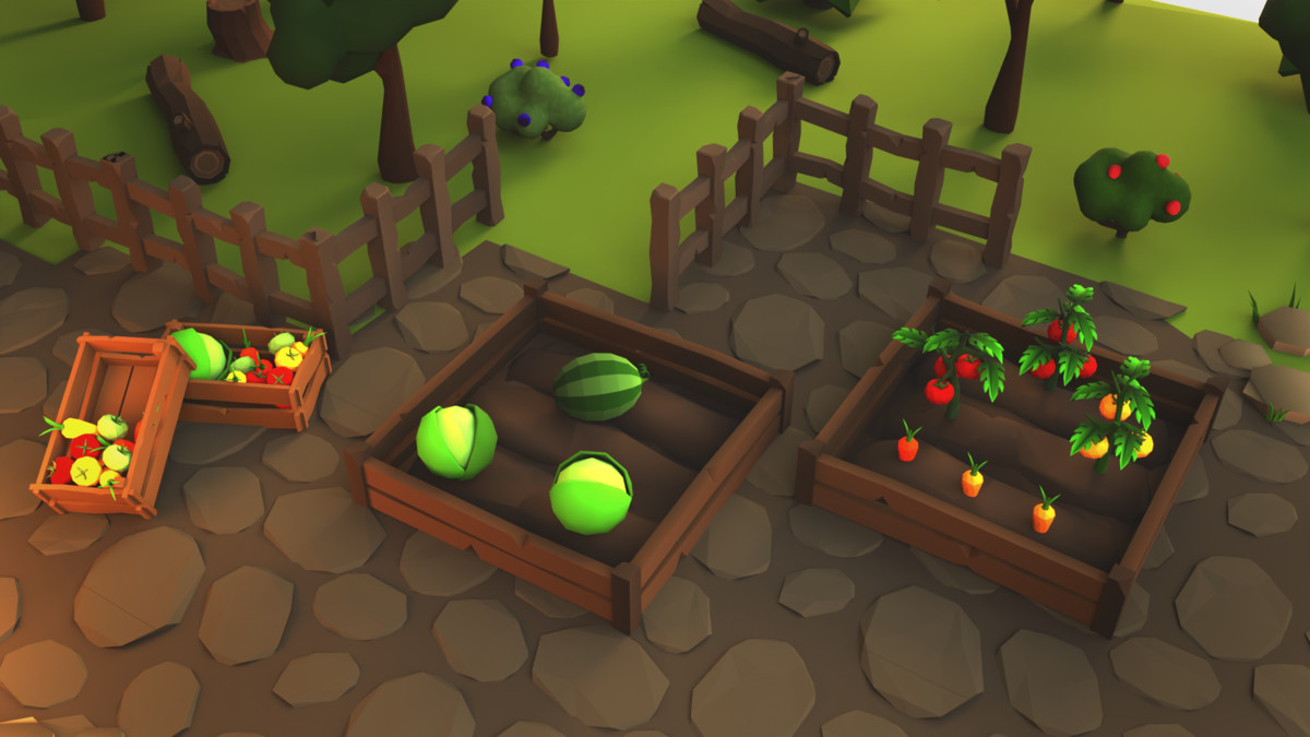 Low Poly 3D Medieval Town Assets